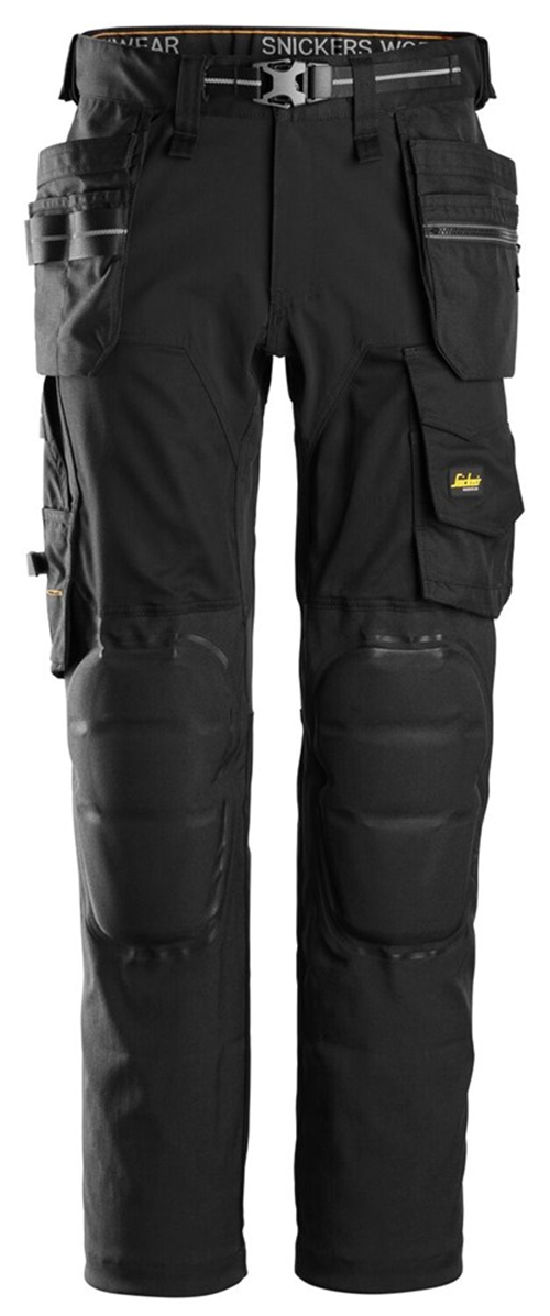 Werkbroek Allroundwork Stretch Snickers - 6590 ZWART 050 Werkbroek Allroundwork Stretch Snickers - 6590 ZWART 050