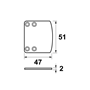 onderlegplaat axa-3 onderlegplaat axa-3