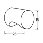 meubelknop aluminium zwart hermeta-3 meubelknop aluminium zwart hermeta-3