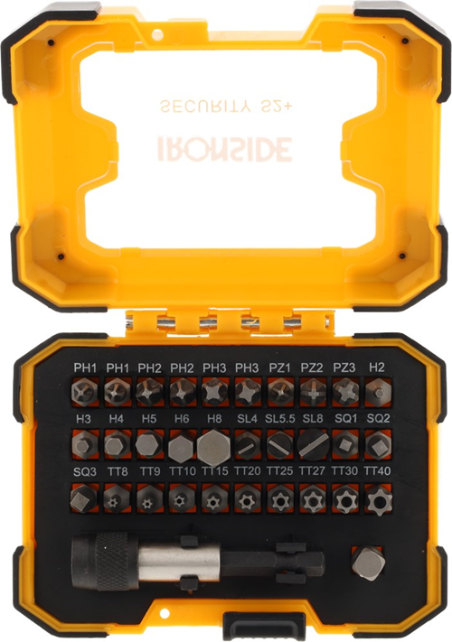 Schroefbitset Ironside - 32-DELIG TX/PH/PZ/SL/HEX/SQ/ZK Schroefbitset Ironside - 32-DELIG TX/PH/PZ/SL/HEX/SQ/ZK