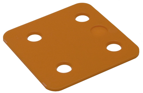 Stel/Drukplaat Kunststof - 70X70X 2MM ORANJE Stel/Drukplaat Kunststof - 70X70X 2MM ORANJE