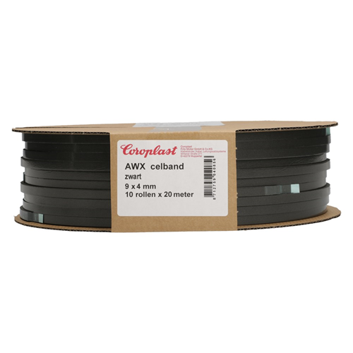 Glasband Awx Coroplast - 9X4MM 200M ZWART Glasband Awx Coroplast - 9X4MM 200M ZWART