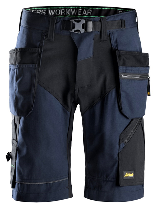 Werkbroek+ Kort Flexiwork Snickers - 6904 DONKERBLAUW/ZWART 052 Werkbroek+ Kort Flexiwork Snickers - 6904 DONKERBLAUW/ZWART 052
