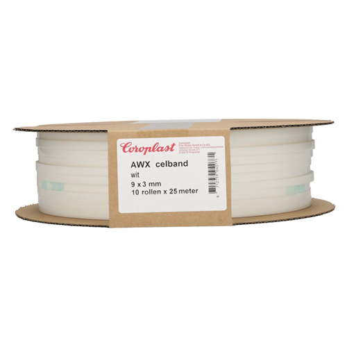 Glasband Awx Coroplast - 9X3MM 250M WIT Glasband Awx Coroplast - 9X3MM 250M WIT