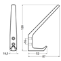 hoed-/jashaak aluminium zwart hermeta-3 hoed-/jashaak aluminium zwart hermeta-3