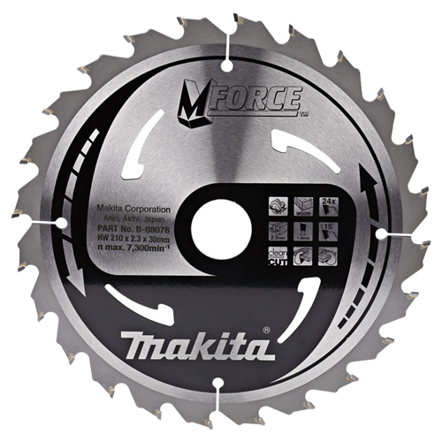 Cirkelzaagblad Hm Makita - 210X2.3X30MM 24T M-FORCE Cirkelzaagblad Hm Makita - 210X2.3X30MM 24T M-FORCE