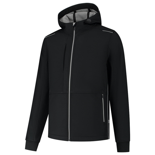 Jack Softshell Bicolor Accent Tricorp - 402705 ZWART/GRIJS L Jack Softshell Bicolor Accent Tricorp - 402705 ZWART/GRIJS L