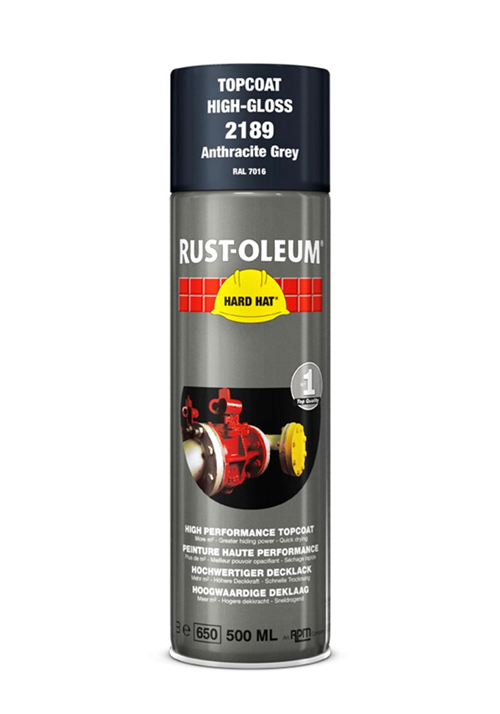 Deklaag Hardhat Rust-Oleum - 2189 500ML RAL 7016 ANTRACIET Deklaag Hardhat Rust-Oleum - 2189 500ML RAL 7016 ANTRACIET
