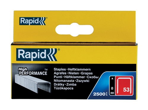 Hechtnieten Gegalvaniseerd Rapid - NR.53 11.4X 8MM Hechtnieten Gegalvaniseerd Rapid - NR.53 11.4X 8MM