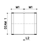 steekmof dubbel pvc grijs rwa-4 steekmof dubbel pvc grijs rwa-4
