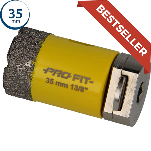Gatzaag Diamond Dry Profit - Ø 35MM CLICK&DRILL HEX 10MM Gatzaag Diamond Dry Profit - Ø 35MM CLICK&DRILL HEX 10MM