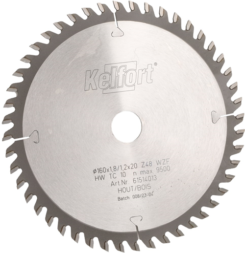 Cirkelzaagblad Hm Kelfort - 160X1.8X20MM 48FWS Cirkelzaagblad Hm Kelfort - 160X1.8X20MM 48FWS
