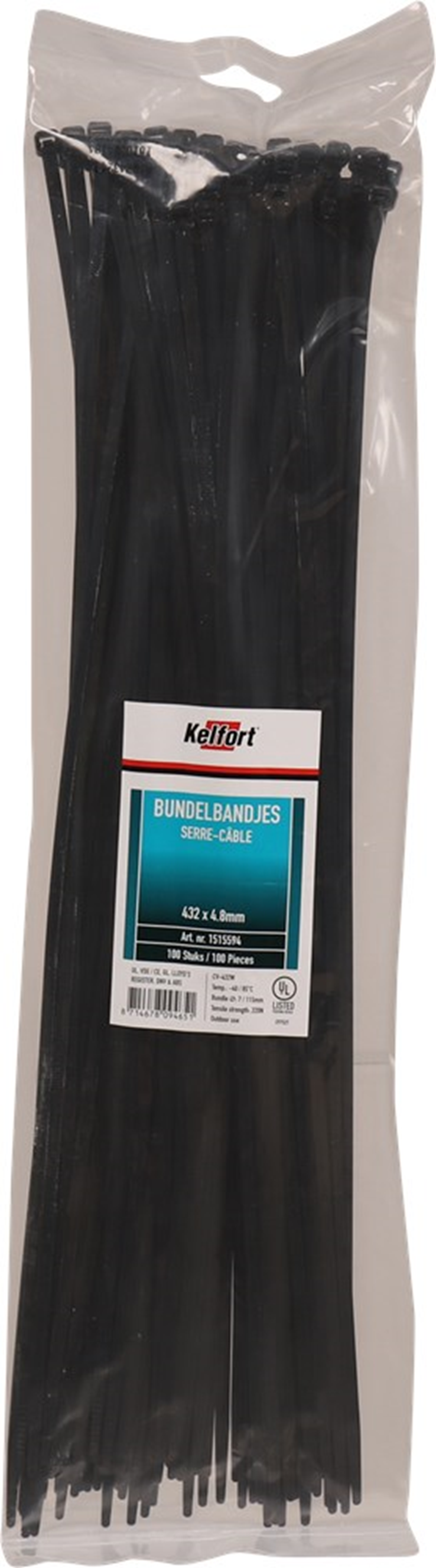 kabelbindband zwart kelfort kabelbindband zwart kelfort