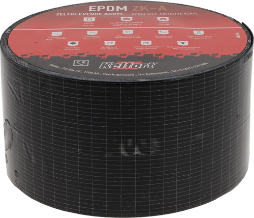 Stroken Epdm Folie Zwart Kelfort Acryl - ZK-A 100X0.5MM 20M BINNENTOEPASSING Stroken Epdm Folie Zwart Kelfort Acryl - ZK-A 100X0.5MM 20M BINNENTOEPASSING
