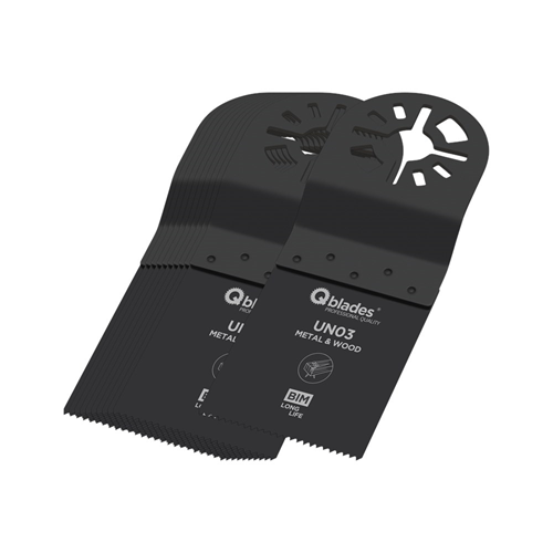 Multizaagblad Bimetaal Qblades Ois - UN03 34X40MM SET à 10+1 ST Multizaagblad Bimetaal Qblades Ois - UN03 34X40MM SET à 10+1 ST