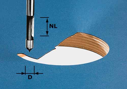 Boorfrees Hardmetaal Festool - HW S8 D8/19 Boorfrees Hardmetaal Festool - HW S8 D8/19