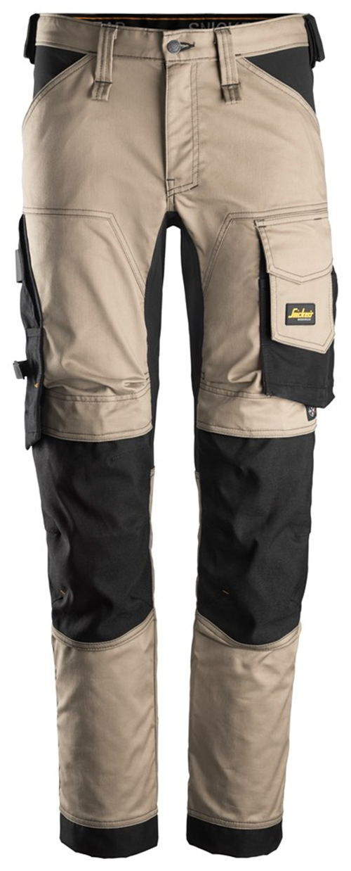 Werkbroek Allroundwork Stretch Snickers - 6341 KHAKI/ZWART 052 Werkbroek Allroundwork Stretch Snickers - 6341 KHAKI/ZWART 052