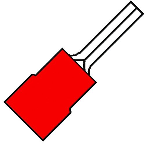 Kabelschoen Stift Geisoleerd Rood - P9.5MM  0.5-1.5MM2 Kabelschoen Stift Geisoleerd Rood - P9.5MM  0.5-1.5MM2