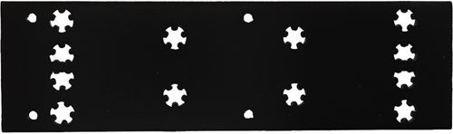 Montageplaat Zwart Oxloc - 80X220MM Montageplaat Zwart Oxloc - 80X220MM