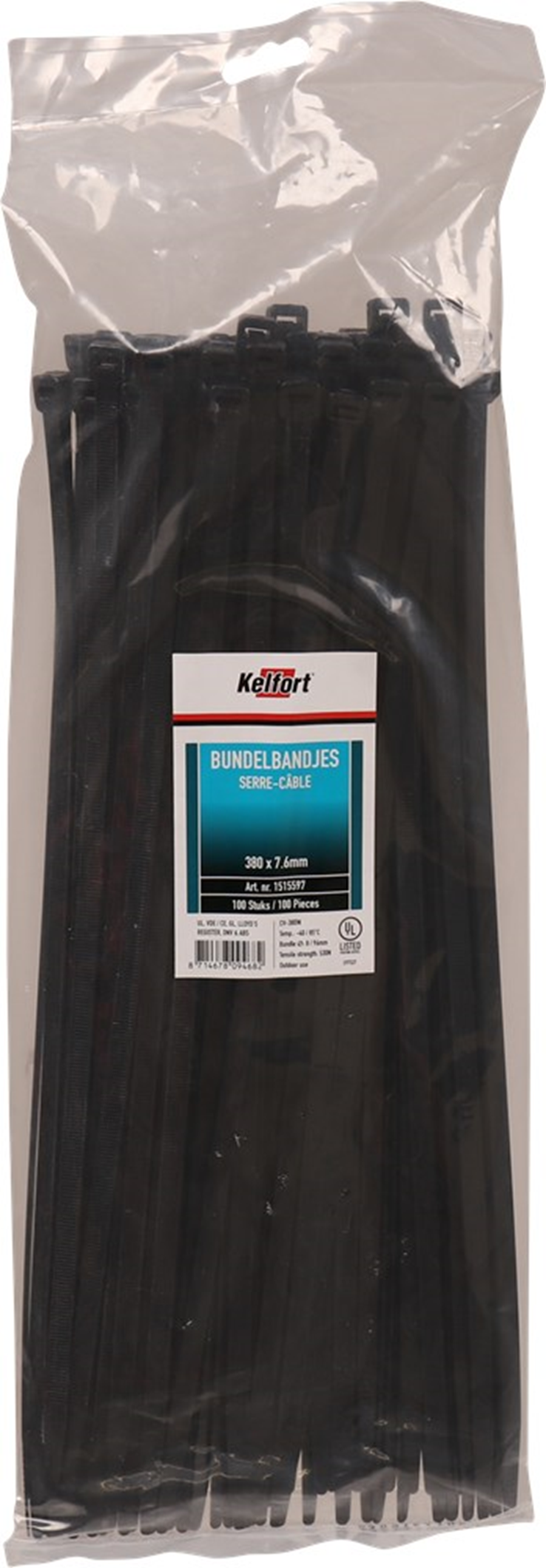 kabelbindband zwart kelfort kabelbindband zwart kelfort