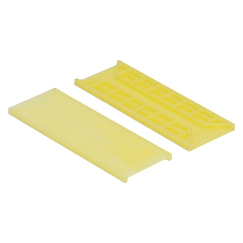 Beglazingsblokjes Tunnel Kunststof - 36X4X100MM GEEL Beglazingsblokjes Tunnel Kunststof - 36X4X100MM GEEL