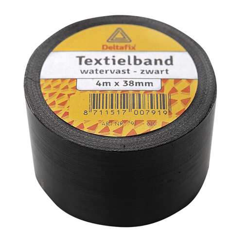 Textielband Deltafix - 38MM 4M ZWART Textielband Deltafix - 38MM 4M ZWART