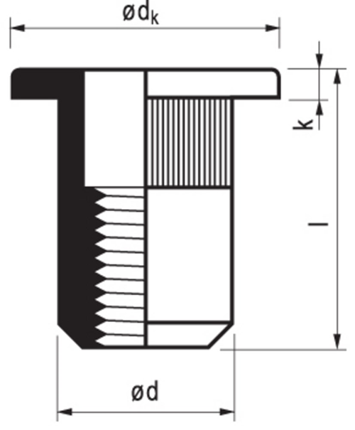 Blindklinkmoer Elvz Masterfix - M10X19.0MM CK Blindklinkmoer Elvz Masterfix - M10X19.0MM CK