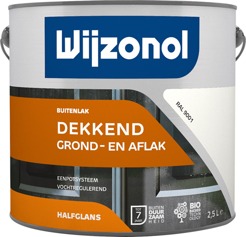 Buitenverf Halfglans Crème Wit - 9001 2500ML RAL 9001 Buitenverf Halfglans Crème Wit - 9001 2500ML RAL 9001