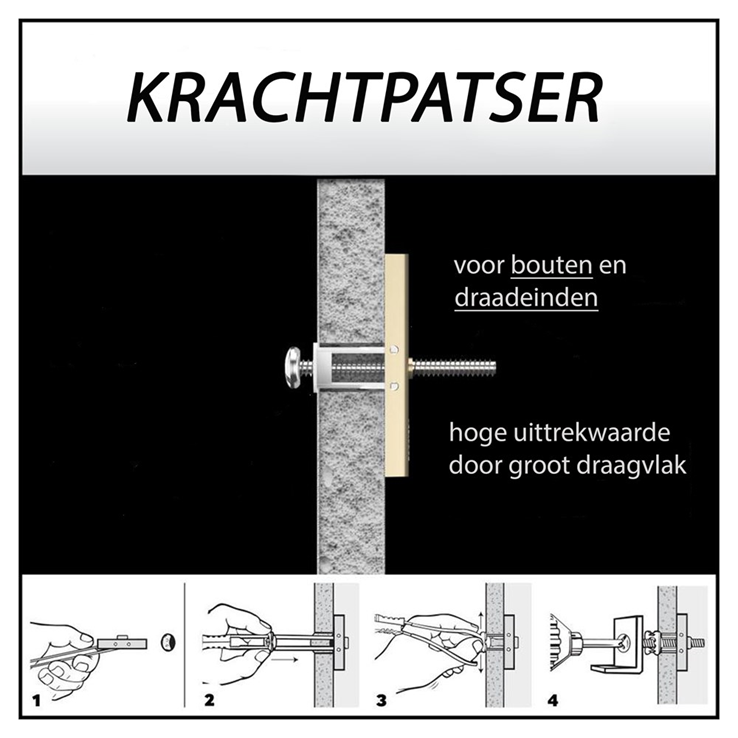 hollewandanker metaal/nylon toggler hollewandanker metaal/nylon toggler