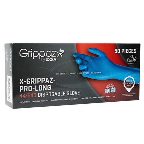 Handschoenenen Wegwerp Nitrill Oxxa - X-GRIPPAZ-PRO-LONG 44-545 9/L Handschoenenen Wegwerp Nitrill Oxxa - X-GRIPPAZ-PRO-LONG 44-545 9/L