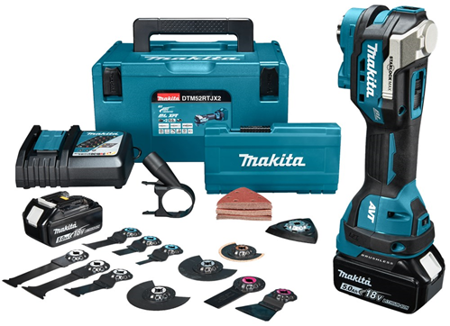 Accu Multitool Makita Starlock Max - DTM52RTJX2 18.0V Accu Multitool Makita Starlock Max - DTM52RTJX2 18.0V