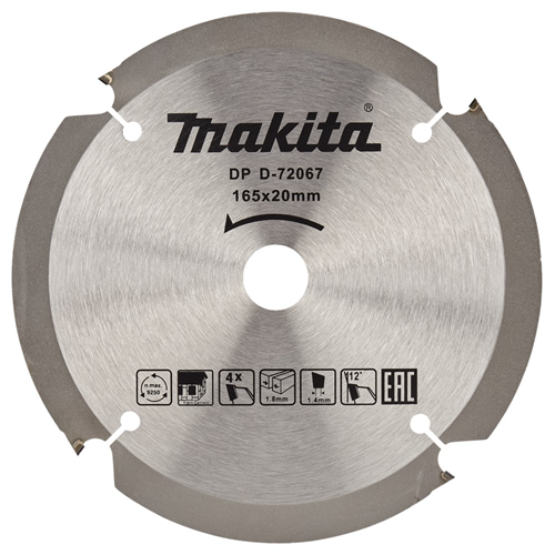 Cirkelzaagblad Hm Makita - 165X1.8X20MM 4T PCD Cirkelzaagblad Hm Makita - 165X1.8X20MM 4T PCD