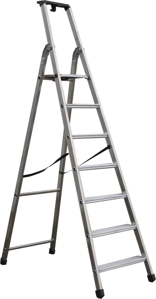 Plateautrap Aluminium Ongecoat Kelfort - SEMI-PROF 1X 7 TREDEN Plateautrap Aluminium Ongecoat Kelfort - SEMI-PROF 1X 7 TREDEN