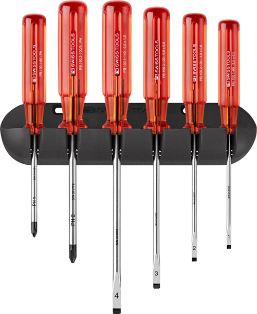 Schroevendraaierset Pb Swiss Tools - PB 244 6-DELIG SL1/2/3/4/PH1/2 Schroevendraaierset Pb Swiss Tools - PB 244 6-DELIG SL1/2/3/4/PH1/2
