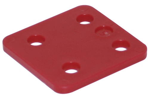 Stel/Drukplaat Kunststof - 70X70X 5MM ROOD Stel/Drukplaat Kunststof - 70X70X 5MM ROOD