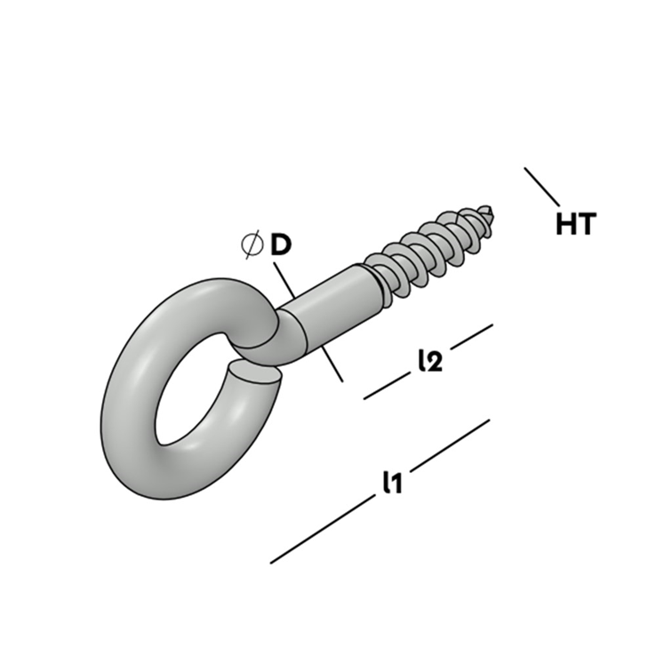 schroefoog zwaar houtdraad rvs a2 schroefoog zwaar houtdraad rvs a2