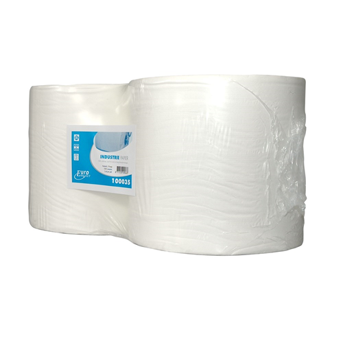 Poetspapier 2-Laags Euro Industrie - 240MM X 350M WIT Poetspapier 2-Laags Euro Industrie - 240MM X 350M WIT