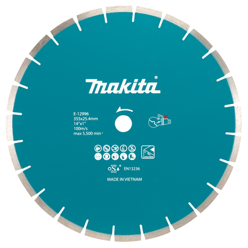 Diamantzaagblad Nat/Droog Makita - 355X25.40X2.8MM Diamantzaagblad Nat/Droog Makita - 355X25.40X2.8MM
