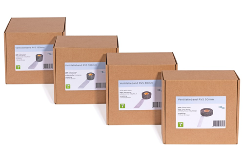 Ventilatieband Rvs Zwart Gecoat Tilmar -  80MM 30M Ventilatieband Rvs Zwart Gecoat Tilmar -  80MM 30M