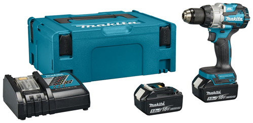 Accu Klopboor-/ Schroefmachine Makita - DHP489RTJ 18.0V Accu Klopboor-/ Schroefmachine Makita - DHP489RTJ 18.0V
