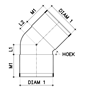 bocht pvc grijs rwa-4 bocht pvc grijs rwa-4