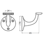 leuninghouder aluminium f1 hermeta-4 leuninghouder aluminium f1 hermeta-4