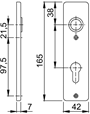 kortschild aluminium f1 hoppe-3 kortschild aluminium f1 hoppe-3