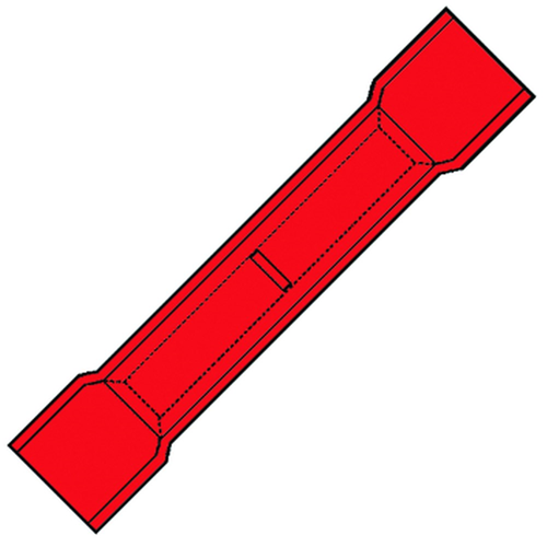 Kabelschoen Verbinder Geisoleerd Rood - 0.5-1.5MM2 Kabelschoen Verbinder Geisoleerd Rood - 0.5-1.5MM2