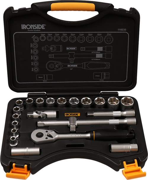 Dopsleutelset  Ironside - 22-DELIG 1/2'' Dopsleutelset  Ironside - 22-DELIG 1/2''