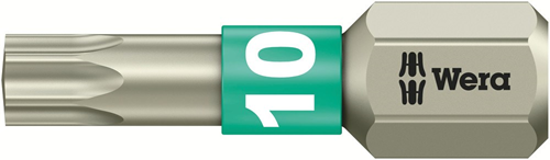Schroefbit Torx Rvs Wera - 3867/1 TS T10 25MM 1/4'' Schroefbit Torx Rvs Wera - 3867/1 TS T10 25MM 1/4''