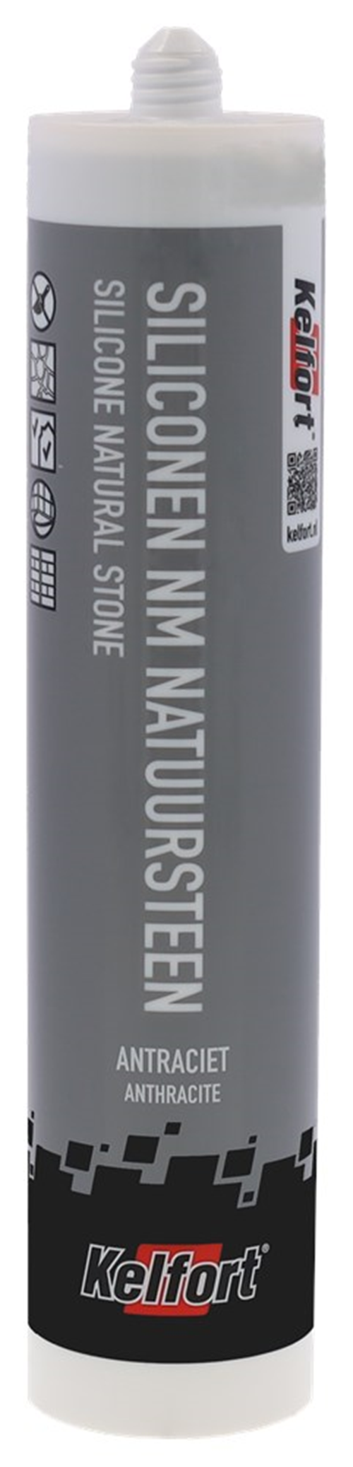 Siliconenkit Nm Kelfort - 310ML ANTRACIET Siliconenkit Nm Kelfort - 310ML ANTRACIET