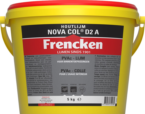 Houtlijm Vochtbestendig Frencken - NOVA COL D2 A 5KG Houtlijm Vochtbestendig Frencken - NOVA COL D2 A 5KG