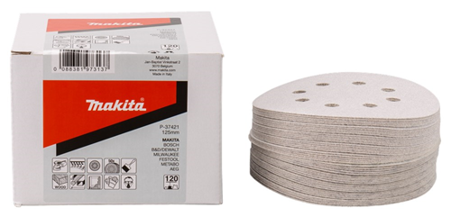 Schuurschijf Wit Makita - Ø125MM K120 SET à 50 ST Schuurschijf Wit Makita - Ø125MM K120 SET à 50 ST