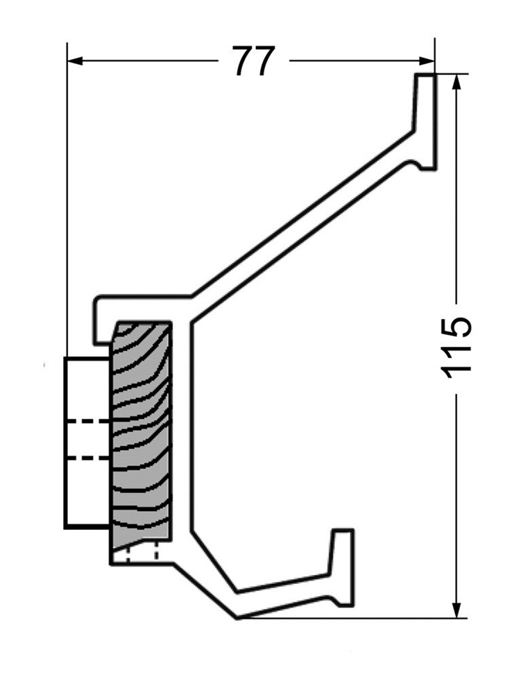 kapstok aluminium f1/eikenhout hermeta kapstok aluminium f1/eikenhout hermeta